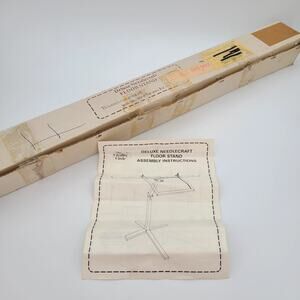The Creative Circle Wooden NEEDLECRAFT FLOOR STAND - Vintage Unused In Box